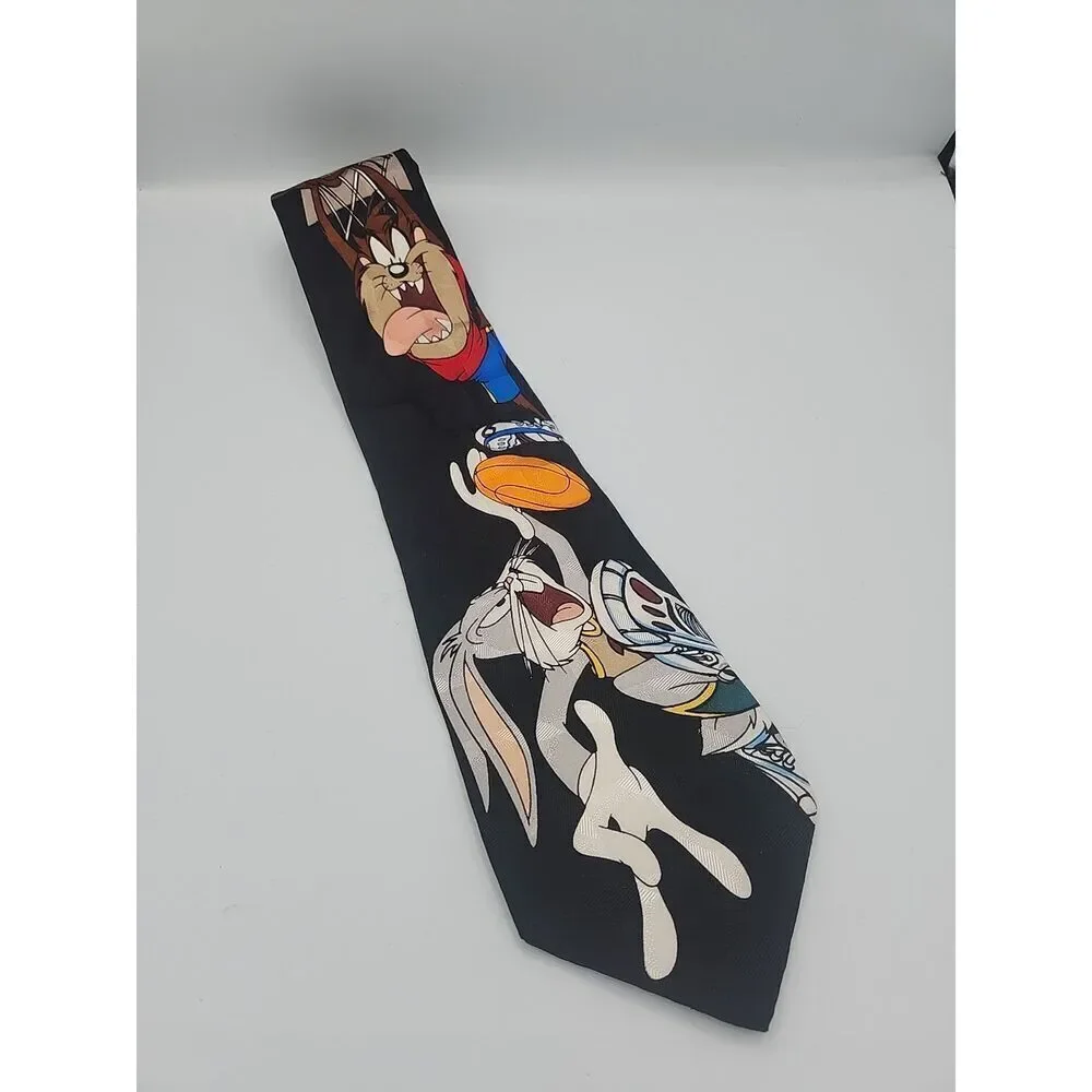 Looney Tunes Mania Space Jam 1995 100% Silk Tie
